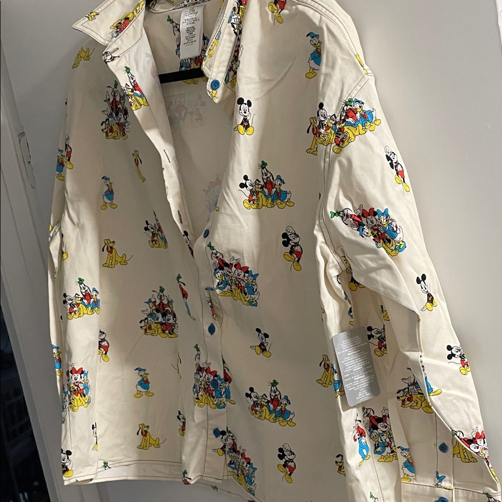 Disney Cream Shirt with Iconic Characters